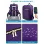 LOVEVOOK Lightweight Smart Business Backpack Travel Water Resistant Daypack College bookBag with USB Laptop Backpacks Unisex