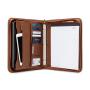 Custom leather portfolio folder notebook leather cover travel A4 document holder with ring binder