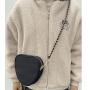 Keymay Custom logo High Quality Multicolor Detachable Shoulder Strap Waterproof Nylon Heart Shape Crossbody Bag for Girls