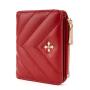 ZR618 Women's Short Wallet Fashion Girl Lovely Buckle Cross Wallet Horizontal Square Card Holder Handbag Coin Purse Zero Wallet