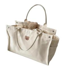 Korea Ins Mommy Bag Multi-Functional Canvas Tote Bag Fashion Large Capacity Mother And Baby Bag