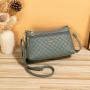 2024 Women's Fashion Crossbody PU Bag Embroidered Diamond Checkered Portable Shoulder Bag E-commerce Wholesale Lady Style