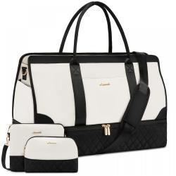 LOVEVOOK OEM 3 Pcs Set Weekender Bags for Women Travel Duffle Bag with Shoe Compartment Carry on Overnight Purse Gym Duffel Bag
