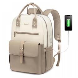 15.6 In Laptop Bag with USB Port Waterproof Travel Anti-theft Computer Work bags College Daypack Purse Laptop Backpack for women