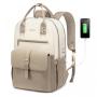 15.6 In Laptop Bag with USB Port Waterproof Travel Anti-theft Computer Work bags College Daypack Purse Laptop Backpack for women