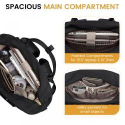 LOVEVOOK 14 15.6 17 Inch Student School Book Bags with USB Port Womens Fashion Casual Waterproof Laptop Backpack for Woman Girls