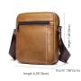 Popular casual genuine leather sling shoulder bag men's cowhide crossbody shoulder small bag mobile phone bag wholesale
