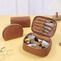 Portable Multifunction Organizer Storage Toiletry Makeup Bag for Women and Girls 3 Pcs Pu Travel Cosmetic Bags Set