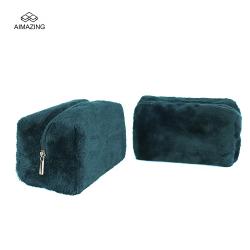 Toweling Travel Case Cosmetic Makeup Portable Pouch Carry Bag Toweling Soft Fabric Lady Toiletry Pouches Cosmetic Bags