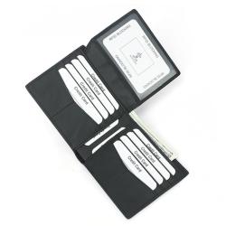 Plain Classic Leather Man Wallets Cards Holder RFID Blocking Slim Simple Wallets for Men Wholesale Money Clip