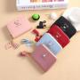 New fashion pu leather ladies wallet female short cartoon cute bear tassel female student coin purse woman wallets
