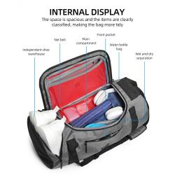 ISO BSCI Factory Mens Training Fitness Workout Sports Bag Backpack Dry Wet Bags Business Travel Bag With Shoes Pouch