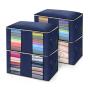 SN001 Foldable Clothes Organizer Nonwovens Storage Containers for Organizing Bedroom Closet Clothing Comforter Organization