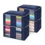SN001 Foldable Clothes Organizer Nonwovens Storage Containers for Organizing Bedroom Closet Clothing Comforter Organization