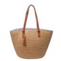 New Design Striped Zipper Tassels Straw Beach Bag Summer Friendly Handwoven Shoulder Purse Women Large Travel Tote Bag 2024