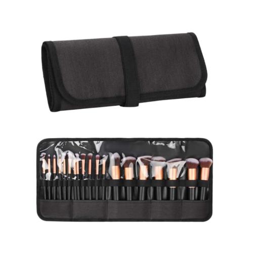 Gelory Wholesale Makeup Brush Set Organizer Rolling Cosmetic Pouch Custom Logo Travel Makeup Brushes Roll Up Bag