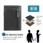Customized aluminum card holder wallet automatic smart metal wallet leather pop up wallet