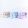 Keymay Hot Sale RTS Stock S M L XL 7 Colors Waterproof Clear Pvc Cosmetic Bag High Quality Makeup Bag Cosmetic Travel Wash Bags