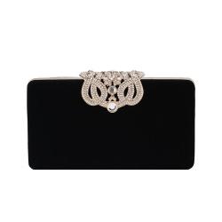 CCF596 Luxury Diamond Rhinestone Buckle Satin Ladies Evening Bag Wedding Clutch Purse Luxury Evening Bling Purses Handbag