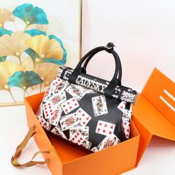 Ladysky top product 2024 fashion women's tote bag with belt super personalized metal letter handbag printing ladies shoulder bag