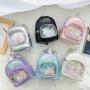 Manufacturer Custom Women Leather Ita Backpack PVC Window Clear Ita Bag for Pin Display