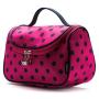 Gelory Cute Travel Makeup Bag Cute Polka Dots Handle Toiletry Bag for Girls Cosmetic Organizer