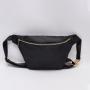 Large Capacity Nylon Waterproof  Belt Bag Zipper Closed Sling Bags For Men Custom Black Crossbody Fanny Bag