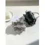 Wholesale fashion mini clip chain bag Bow bead chain shoulder bag  PU leather cute lipstick bag for girl