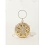 Fashion Round Handbags good quality rhinestone bag lady chain shoulder bag purse gold flower evening clutch bags handbag