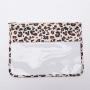 Keymay Custom Waterproof Snacks Mom Glam Leopard  Toiletry Bag Organizer Makeup Storage Flat Pvc Cosmetic Bag Makeup Travel Bag