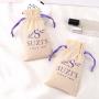 Eco-friendly Small Muslin Gift Pouch Recycled Custom Logo Printed Cotton Drawstring Jewelry Cosmetic Dust Pouch