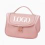 PU Waterproof Multi-pockets Makeup Storage Zipper Closure Travel Toiletry Pouch Soft PU Cosmetic Bags For Women