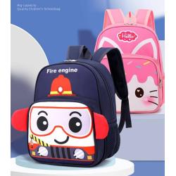 ZR776 Children's Backpack Pupil Cartoon Cute Light Primary Schoolbag Reflective Strip Safety Kids Bag Soft Waterproof Baby Bag