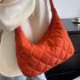 CHANGRONG Custom fashion lightweight cotton padded soft puffy quilted poofy tote bag Puffer Shoulder Bag