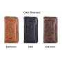 ZWY013 New Fashion Men Long Clutch Wallet Multi-card Convenient Vintage PU Money Clip Daily Zipper Soft Leather Card Case