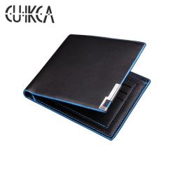 H007 Custom Logo Men's Wallets Leather Short Coin Purse Classic Credit Card Holder Business PU Leather Wallet As Gift