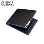 H007 Custom Logo Men's Wallets Leather Short Coin Purse Classic Credit Card Holder Business PU Leather Wallet As Gift