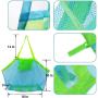 Custom Logo Size Nylon Mesh Clear Beach Mesh Tote Bag Shopping Bags Kids Sea Shell Sand Toys Organizer Bags