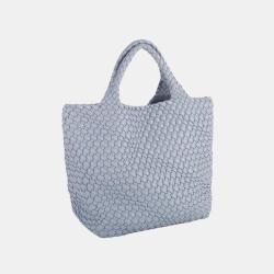 2024 Custom Logo Weave Leather Tote Bag Handbag For Women Luxury With Clutch Purse