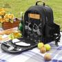 Big Separate Compartment Picnic Basket Set Backpack Bag with Mat Designer Insulated Waterproof CANS Polyester Cooler Backpack