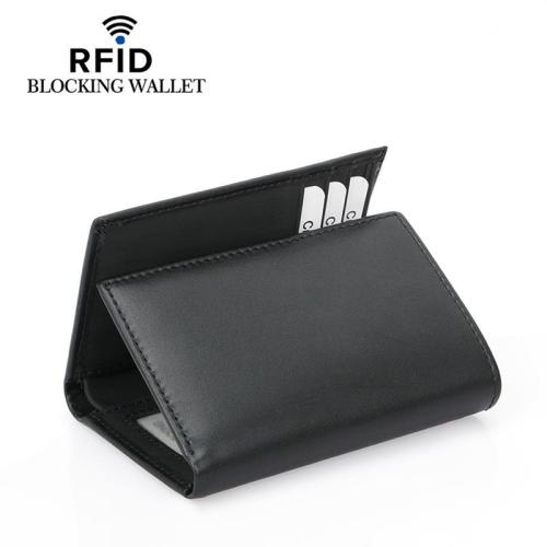 HOT Sell Men's Genuine Leather Trifold Wallet Bag Anti-Theft Short Wallet Credit Card Purse Holder Wallets For man