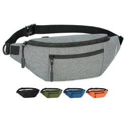 Gelory Outdoor Travelling Sports Waist Bag Unisex Belt Bag Wholesale Customizable Bum Fanny Pack With 4-Zipper Pockets
