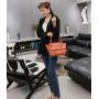Ladies Luxury Handbags New Style Genuine Leather Designer for Women with Zipper Closure Two Portable Handles Polyester Lining