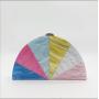 New arrival 2024 Splicing Clash Color cross-body bags Evening Party Ladies Clutch Bag half round bags