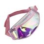 Stock Holographic Clear Iridescent Waist Bag Colorful Adjustable 19 to 47" Waist Strap Shiny Cheap Bum Travel Fanny Pack Women