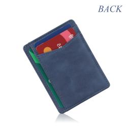 Factory custom leather id card holder wallet slim men card wallet rfid pu credit card holder