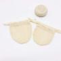 Reusable Organic Cotton Mesh Produce Bags For Soap Packaging Drawstring Natural Mesh Soap Saver Pouch