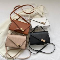 2023 New Pu Solid Women Fashion Handbags Alligator Pattern Wholesale Women Handbags Metal Lock Designer Shoulder Bags For Women