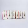 Bright Multi-color Custom DIY Embroidery Letter Patches Gold Zipper Zip Cute Style Natural Pouch Travel Canvas Cosmetic Bag