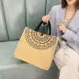 Hot Selling CCF350 Vintage Large Capacity Shoulder Bag Summer Canvas Beach Tote Bags Women Handbags Ladies Travel Shopping Bag